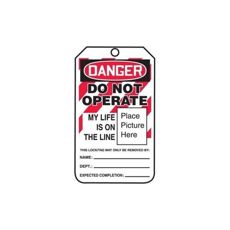 Accuform Danger, HS-Laminate, 3-1/4 in Width, 0.1 in Height, , 5 PK MLT600LPM